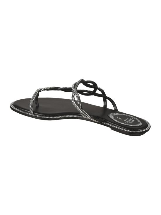 25SS 르네 카오빌라 뮬/슬리퍼 C12482 010 R001V065 Black - RENE CAOVILLA