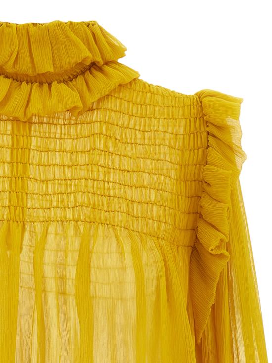 25SS 생로랑 블라우스 816544Y3F227789 Yellow - SAINT LAURENT