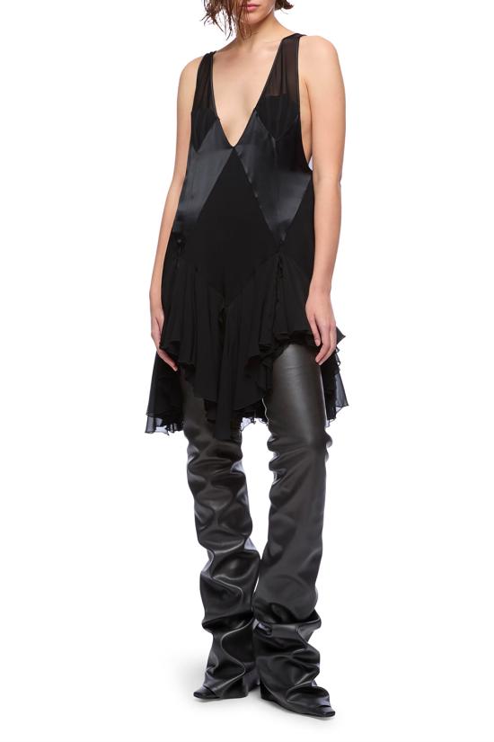 25SS 디 아티코 미디 원피스 250WCA00420MIX038AA 100 Black - THE ATTICO