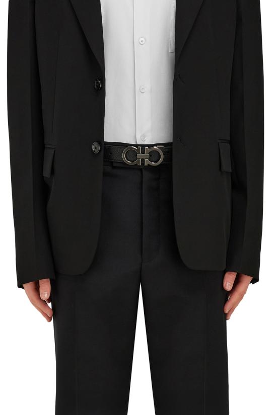 25SS 살바토레 페라가모 가죽 벨트 670428780486 BLACK CLAY DOM - SALVATORE FERRAGAMO