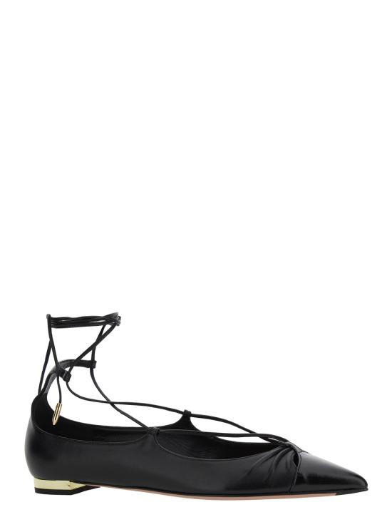 25SS 아쿠아주라 플랫 슈즈 GBIFLAA0NNG000 Black - AQUAZZURA