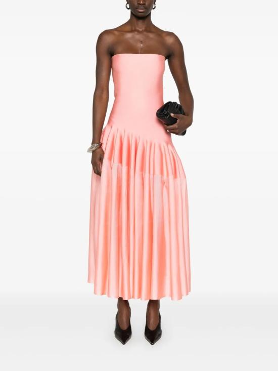 25SS 알라이아 미디 원피스 AA9R2648K031A 140 PECHE - ALAIA