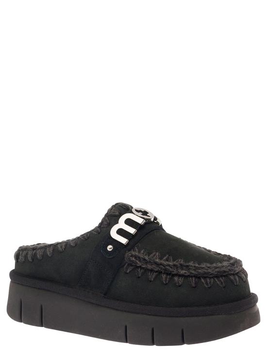 25FW 모우 뮬/슬리퍼 MUFW531001ABKBK Black - MOU