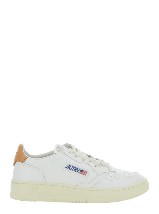 25SS 오트리 메달리스트 로우 레더 스니커즈 AULWLL76WHTSNDSTRM White