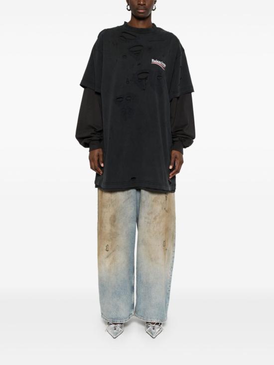 25SS 발렌시아가 긴팔 티셔츠 818555D BLACK - BALENCIAGA