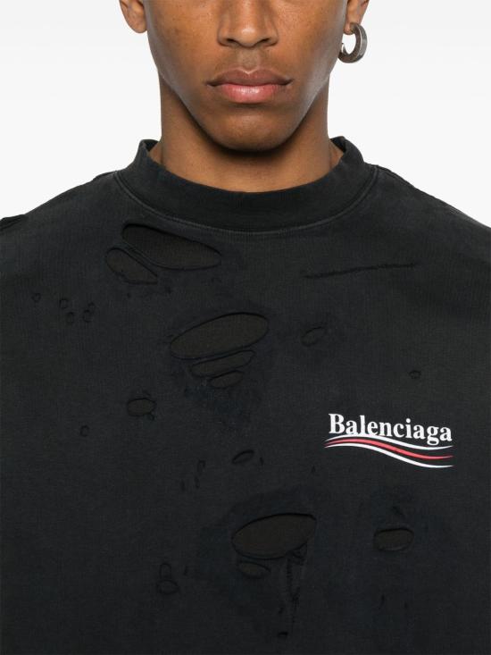 25SS 발렌시아가 긴팔 티셔츠 818555D BLACK - BALENCIAGA