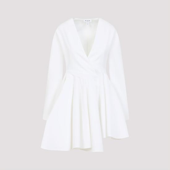 25SS 알라이아 미디 원피스 AA9R2618T447A WHITE - ALAIA