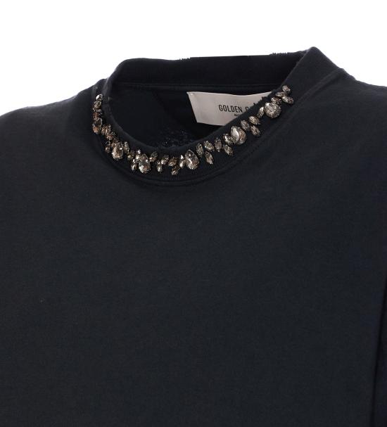 25SS 골든구스 반팔 티셔츠 GWP01874 P00189790456 Black - GOLDEN GOOSE