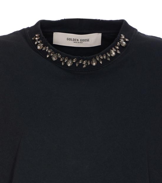 25SS 골든구스 반팔 티셔츠 GWP01874 P00189790456 Black - GOLDEN GOOSE