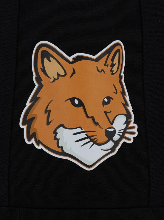 25FW 메종키츠네 폭스 헤드 토트백 LW05101WW0050P199 Black - MAISON KITSUNE