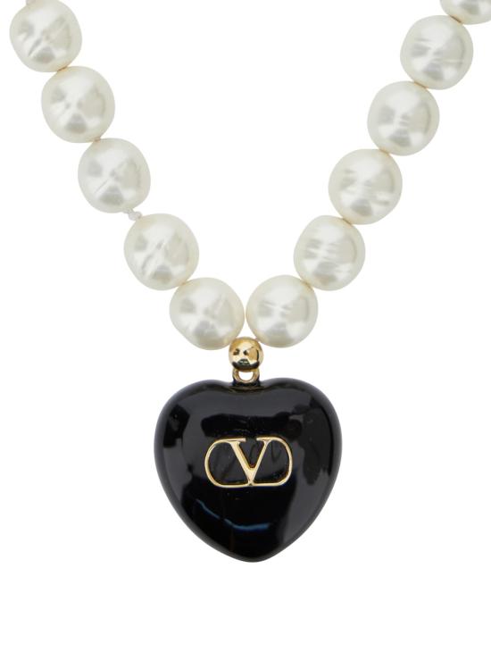 25SS 발렌티노 가라바니 목걸이/팬던트 6W2J0Y70LTDQYL White black - VALENTINO GARAVANI