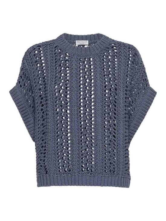  브루넬로 쿠치넬리 반팔 티셔츠 M8E389100C2886 Blue