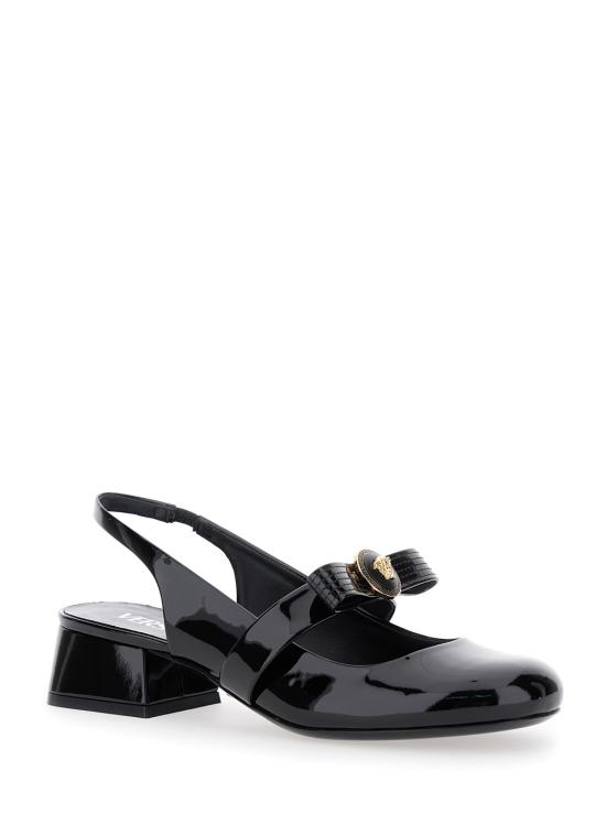 25SS 베르사체 플랫 슈즈 1018457D2VE1B00V Black - VERSACE