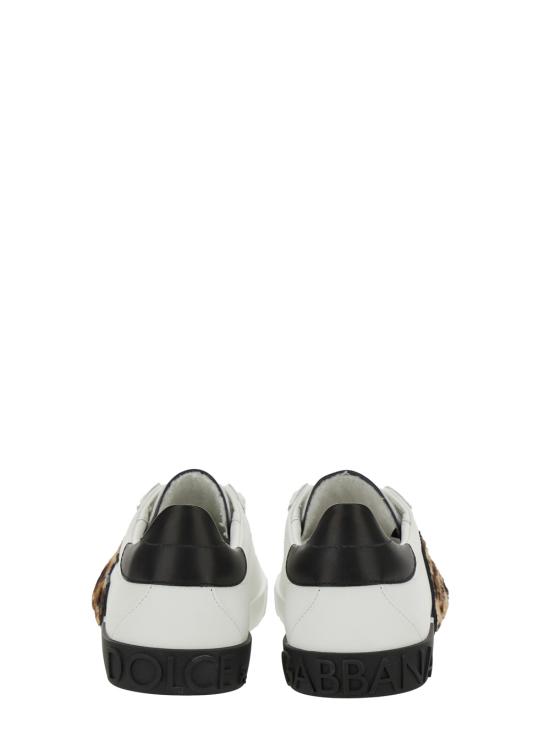 25SS 돌체앤가바나 카프스킨 포르토피노 빈티지 스니커즈 CK2203A6L81HK5JF White - DOLCE & GABBANA