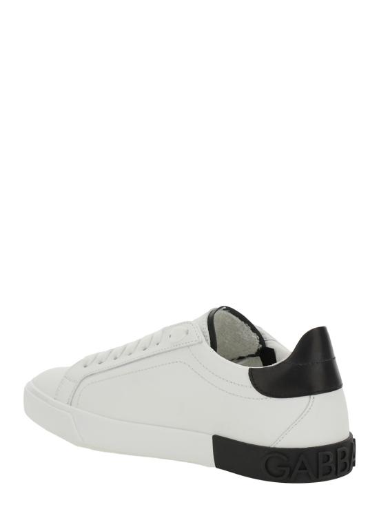 25SS 돌체앤가바나 카프스킨 포르토피노 빈티지 스니커즈 CK2203A6L81HK5JF White - DOLCE & GABBANA