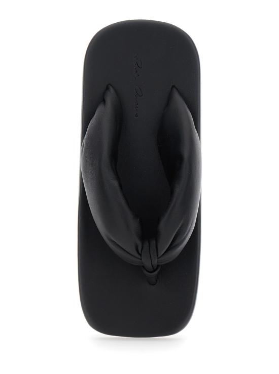 25SS 릭 오웬스 뮬/슬리퍼 RP01E7811LLP09 Black - RICK OWENS