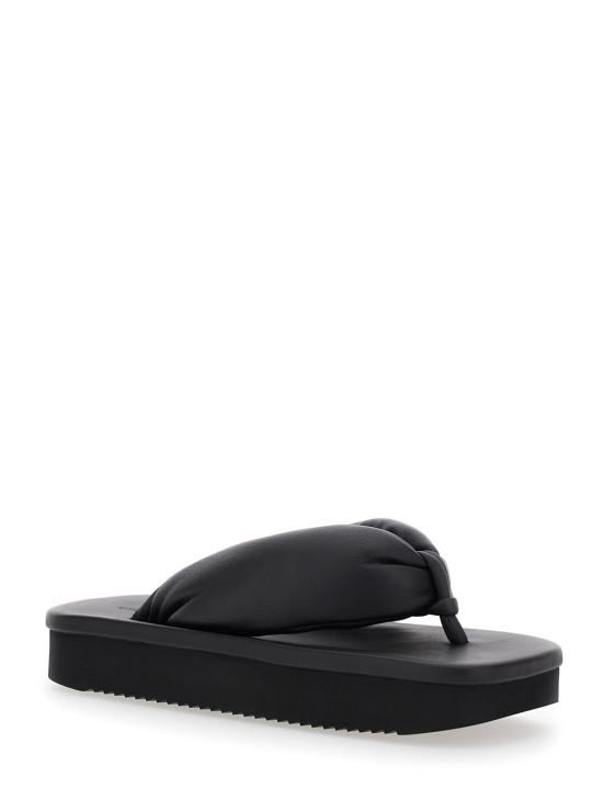 25SS 릭 오웬스 뮬/슬리퍼 RP01E7811LLP09 Black - RICK OWENS