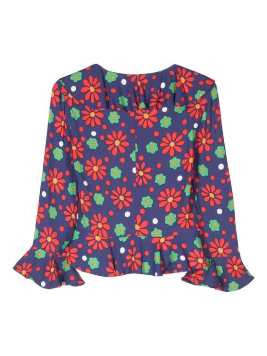  생로랑 긴팔 티셔츠 681875 Y5E544368 Red - SAINT LAURENT