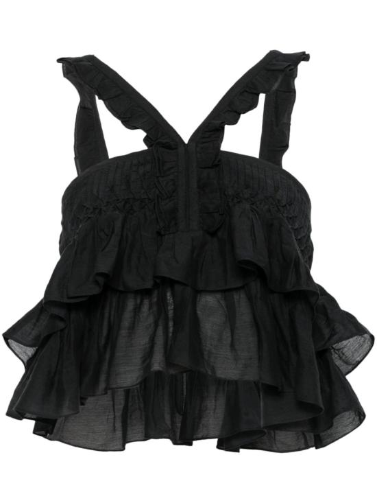 25SS 이자벨마랑에뚜왈 민소매 티셔츠 HT0602FA B3J04E 01BK Black