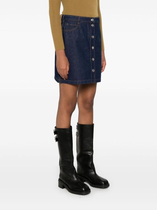 24FW 메종키츠네 숏 스커트 NW01508 WW0081P470 Blue - MAISON KITSUNE