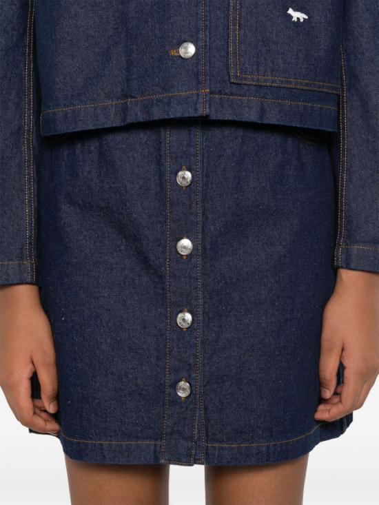 24FW 메종키츠네 숏 스커트 NW01508 WW0081P470 Blue - MAISON KITSUNE