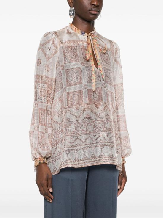  피에르루이마샤 블라우스 LEANDRO SPP CML11410 101511784 Beige - PIERRE LOUIS MASCIA