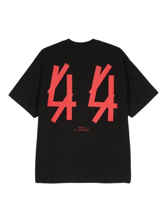 26FW 44레이블 반팔 티셔츠 B0030556FA528P395 BLACK - 44 LABEL