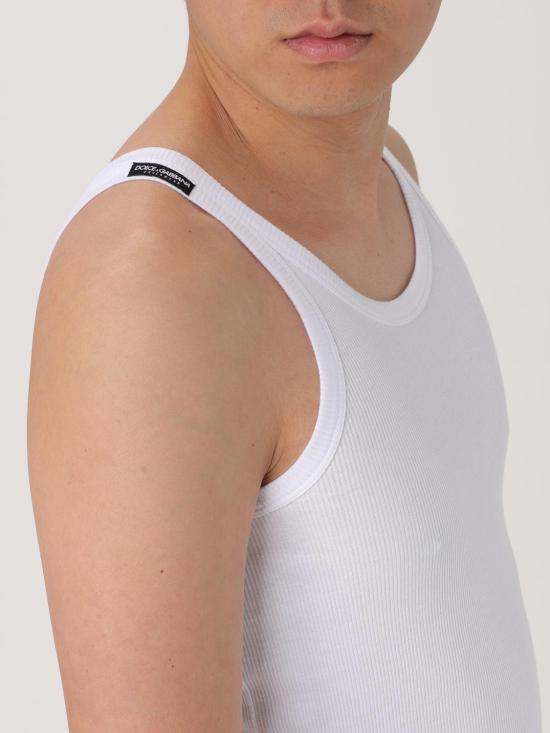 25FW 돌체앤가바나 민소매 티셔츠 M8C19JONN96 W0800 White - DOLCE & GABBANA