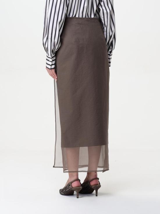 25SS 브루넬로 쿠치넬리 롱 스커트 ML140G3826 C8705 Brown - BRUNELLO CUCINELLI