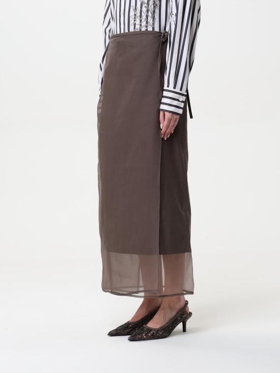 25SS 브루넬로 쿠치넬리 롱 스커트 ML140G3826 C8705 Brown - BRUNELLO CUCINELLI