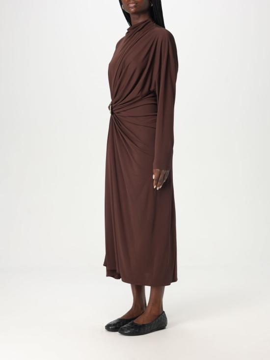 25SS 보테가베네타 롱 원피스 810000V4YX0 2487 Brown - BOTTEGA VENETA