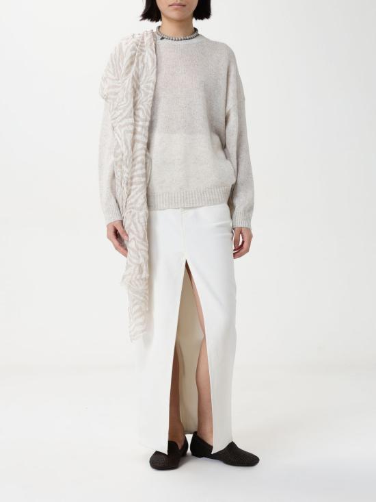 25SS 브루넬로 쿠치넬리 스커트 MH534G3829 C9002 White - BRUNELLO CUCINELLI