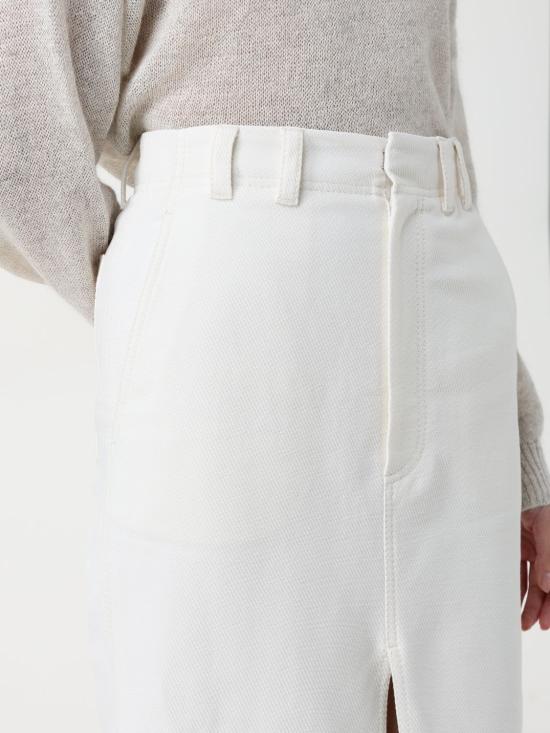 25SS 브루넬로 쿠치넬리 스커트 MH534G3829 C9002 White - BRUNELLO CUCINELLI