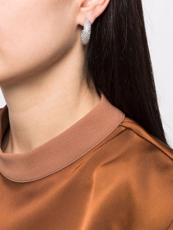  아미나 무아디 이어링 CAMERONHOOPSMALL WHITE SILVER White - AMINA MUADDI