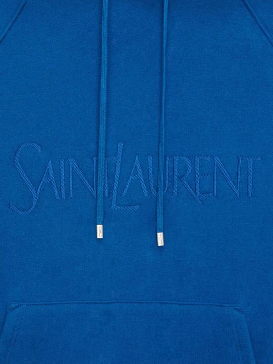  생로랑 후드 티셔츠 732313 Y37CG4000 Blue - SAINT LAURENT