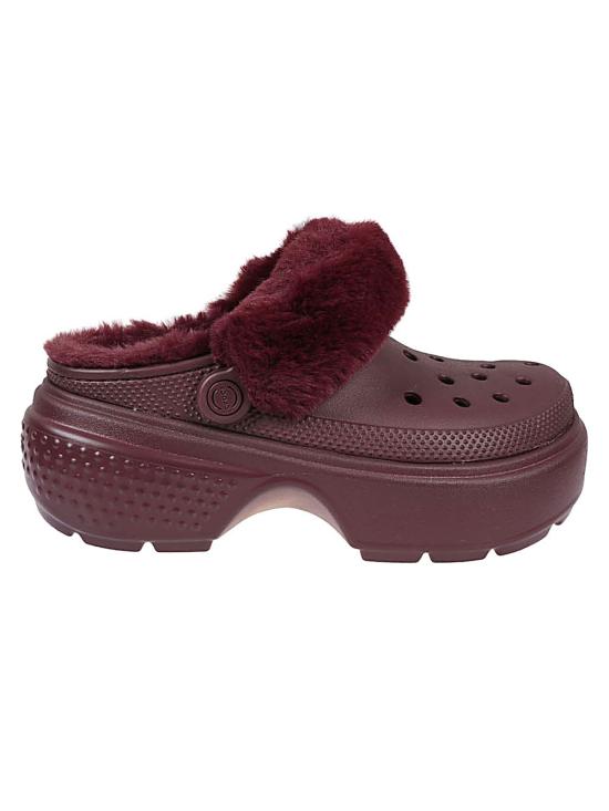  크록스 샌들 CR208546 STOMPLINEDDARKCHERRY Bordeaux