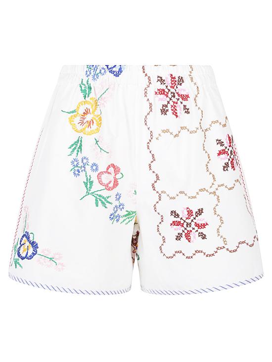 25SS RELAX RE-LUX 숏팬츠 EOLO EMBROIDERED White