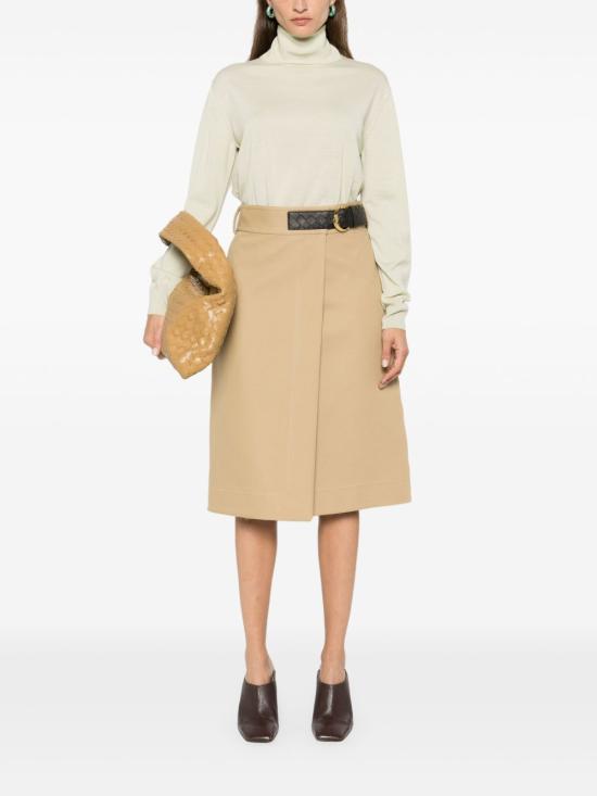 24FW 보테가베네타 미디 스커트 791599 V0BT01434 Beige - BOTTEGA VENETA
