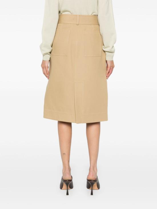 24FW 보테가베네타 미디 스커트 791599 V0BT01434 Beige - BOTTEGA VENETA