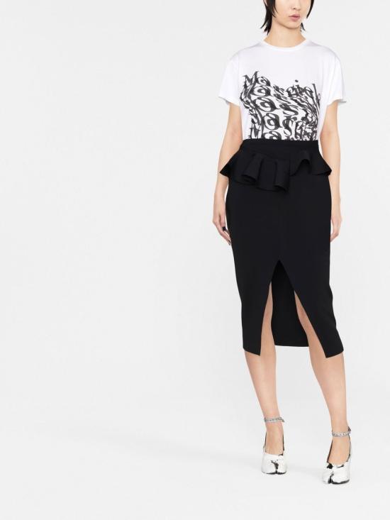  알렉산더 맥퀸 미디 스커트 710229 Q1A3H1000 Black - ALEXANDER MCQUEEN