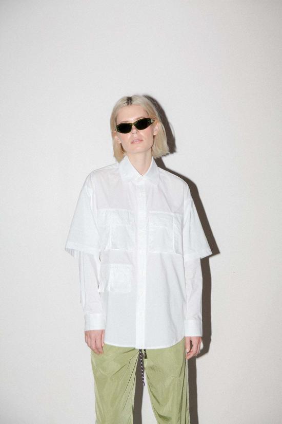  케이코 셔츠 Kk Co 스프린트 더블 버튼업 스노우 - KKCO