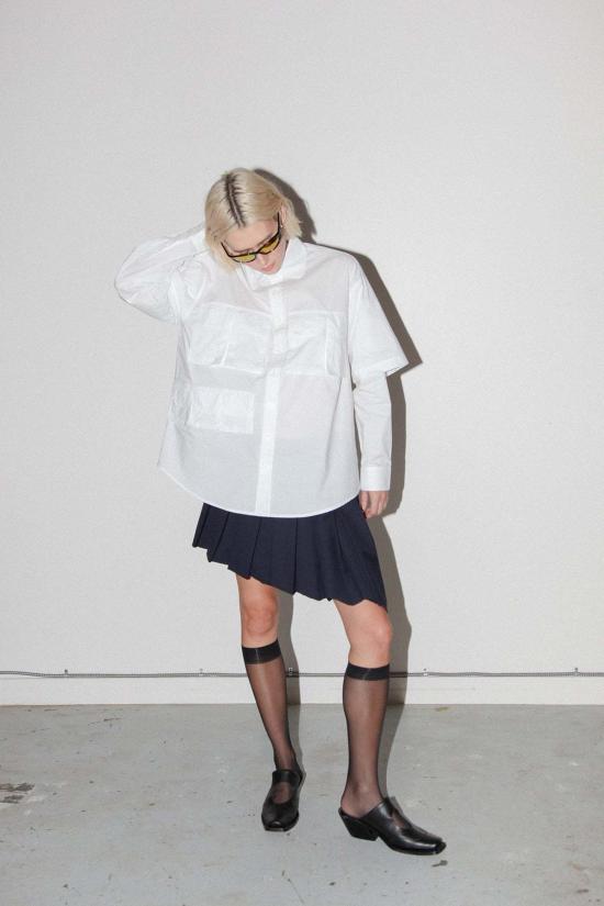  케이코 셔츠 Kk Co 스프린트 더블 버튼업 스노우