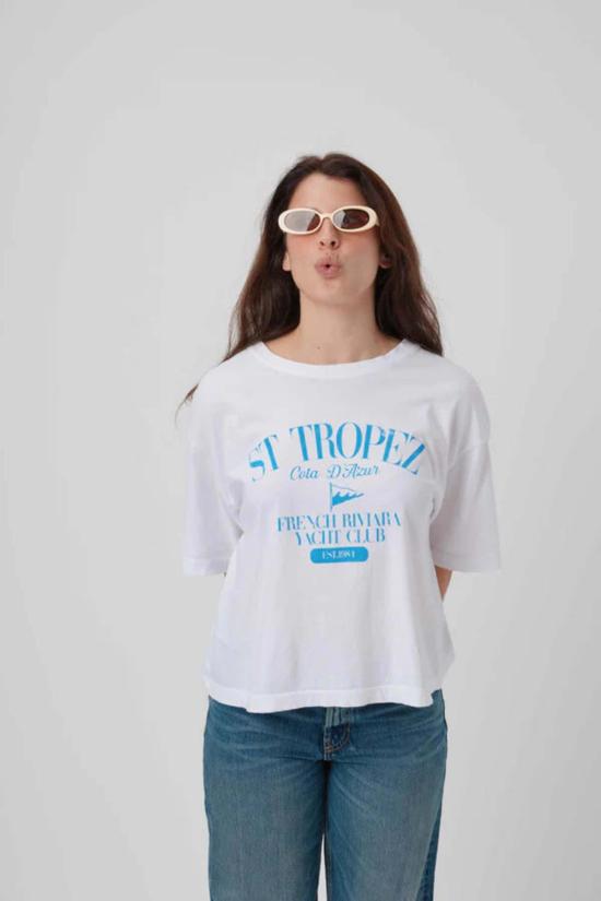  써니 섬웨어 반팔 티셔츠 Sunny Somewhere St Tropez 남자친구 티셔츠