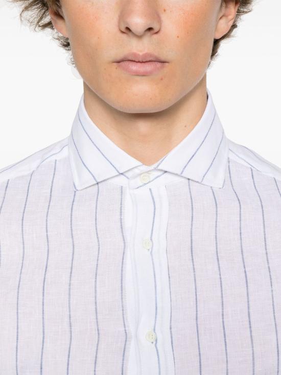 25SS 브루넬로 쿠치넬리 긴팔 셔츠 MM6860627 C108 White - BRUNELLO CUCINELLI