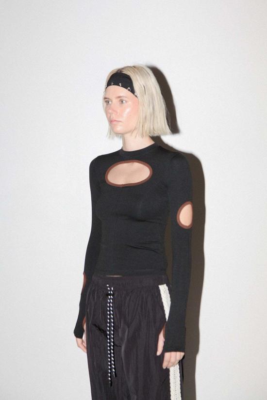  케이코 블라우스/셔츠 Kk Co 킥 베이스 레이어 오닉스 - KKCO