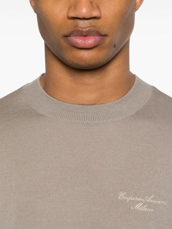 25SS 엠포리오 아르마니 스웨터 EM000903 AF14698M6027 Dove Grey - EMPORIO ARMANI