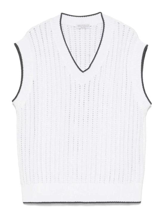  브루넬로 쿠치넬리 베스트 MSB582002C159 White