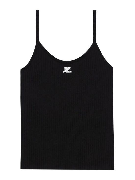 26SS 쿠레쥬 민소매 티셔츠 PERMDE012FI00019999 Black