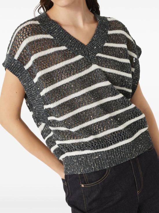 25SS 브루넬로 쿠치넬리 반팔 티셔츠 MCO558902 CAS74 Blue - BRUNELLO CUCINELLI