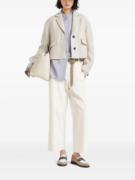  브루넬로 쿠치넬리 블라우스 MH770MP116C003 White - BRUNELLO CUCINELLI